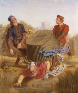 Hert Wassen op Datchet Mead uit De Vrolijke Vrouwtjes van Windsor, III, v door John Skinner Clifton